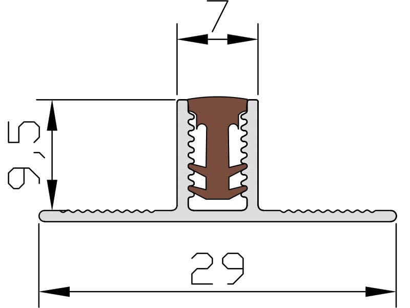 Профиль «Евроступень» T 7x10x2500 мм коричневый
