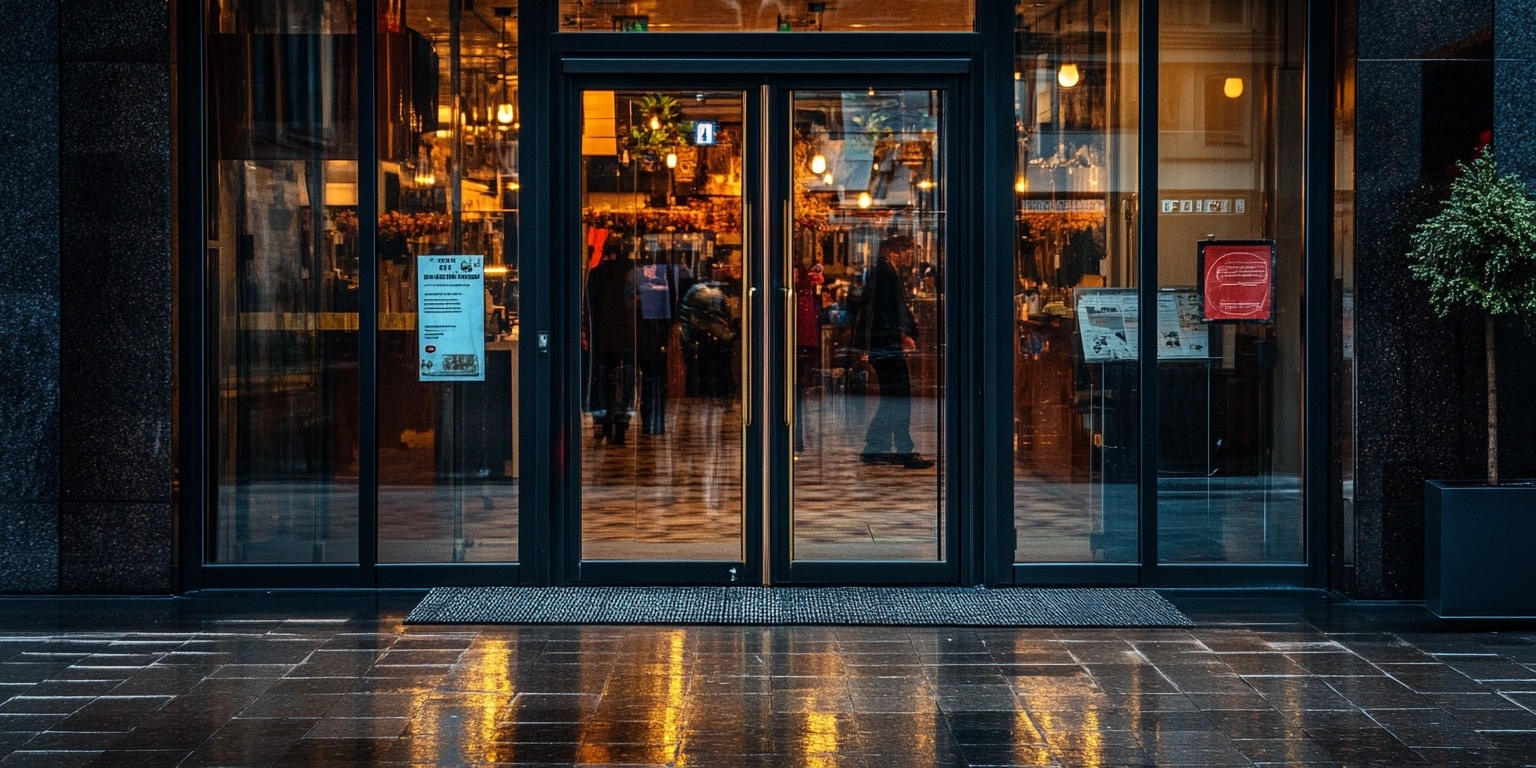 Щетинистое покрытие на входе в здание