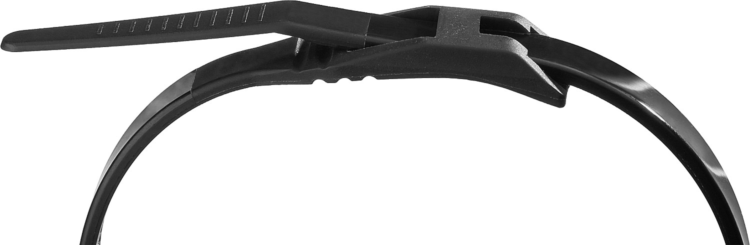 ЗУБР КОБРА, 3.6 x 280 мм, нейлон РА66, 50 шт, черные, кабельные стяжки с плоским замком, Профессионал (30935-36-280)