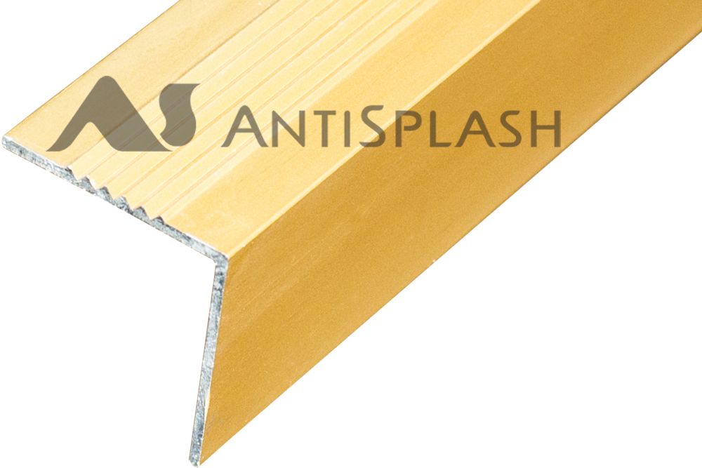 Порог алюминиевый  угловой Д-9 25x25,5x900 мм, Золото КЕ