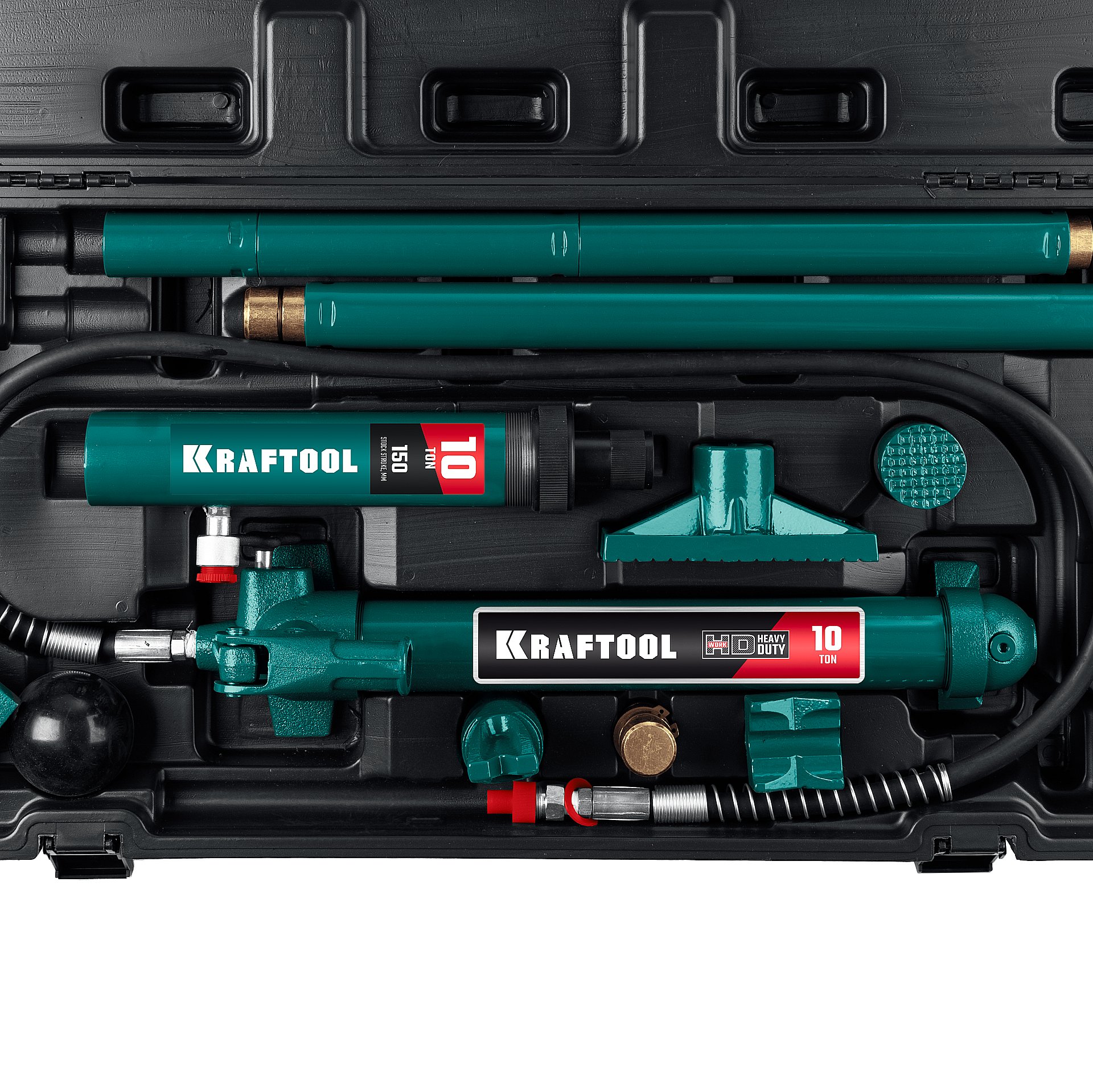 KRAFTOOL 10 т, в пластиковом кейсе, набор для правки кузова (43435-10)