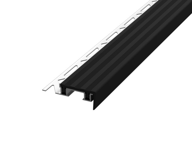 Профиль «Евроступень» Z 32x10x2700 мм черный