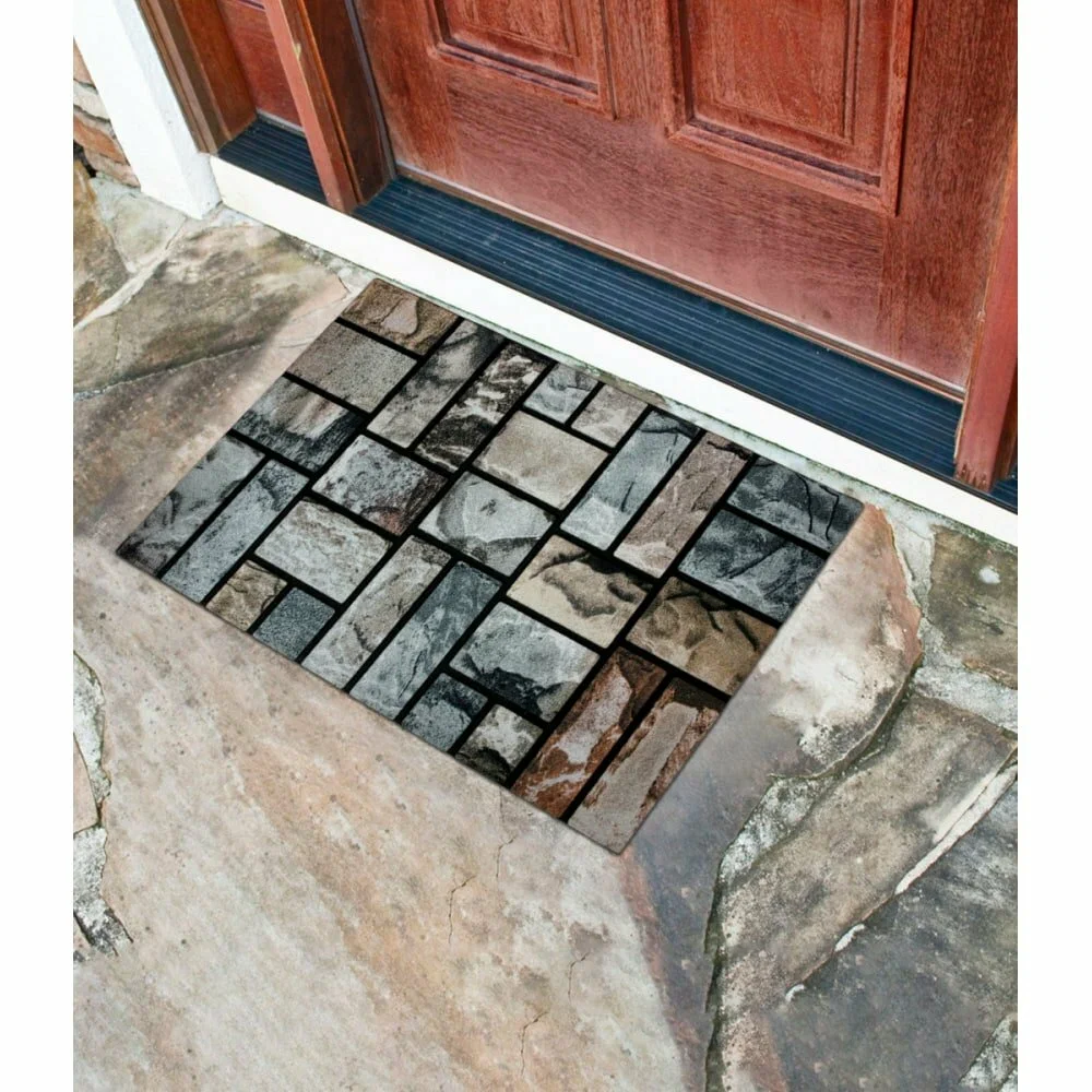 Коврик придверный флокированный "Брусчатка" 45х75 см