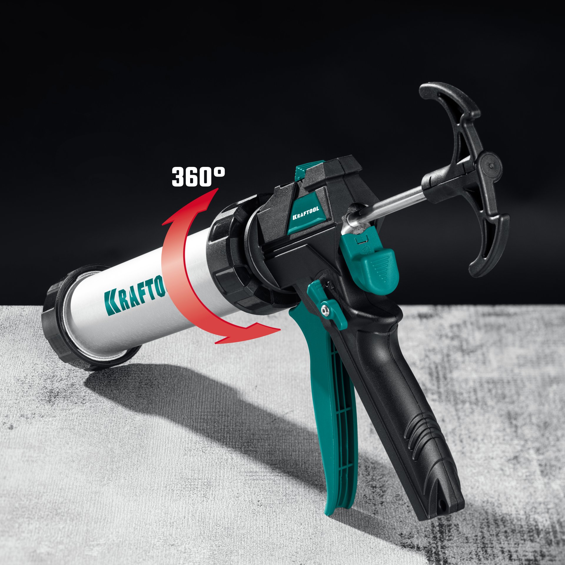 KRAFTOOL ULTRA 600 мл, прямой забор, регулировка силы давления, вариативная антикапельная система, закрытый пистолет для герметика (06677-60)