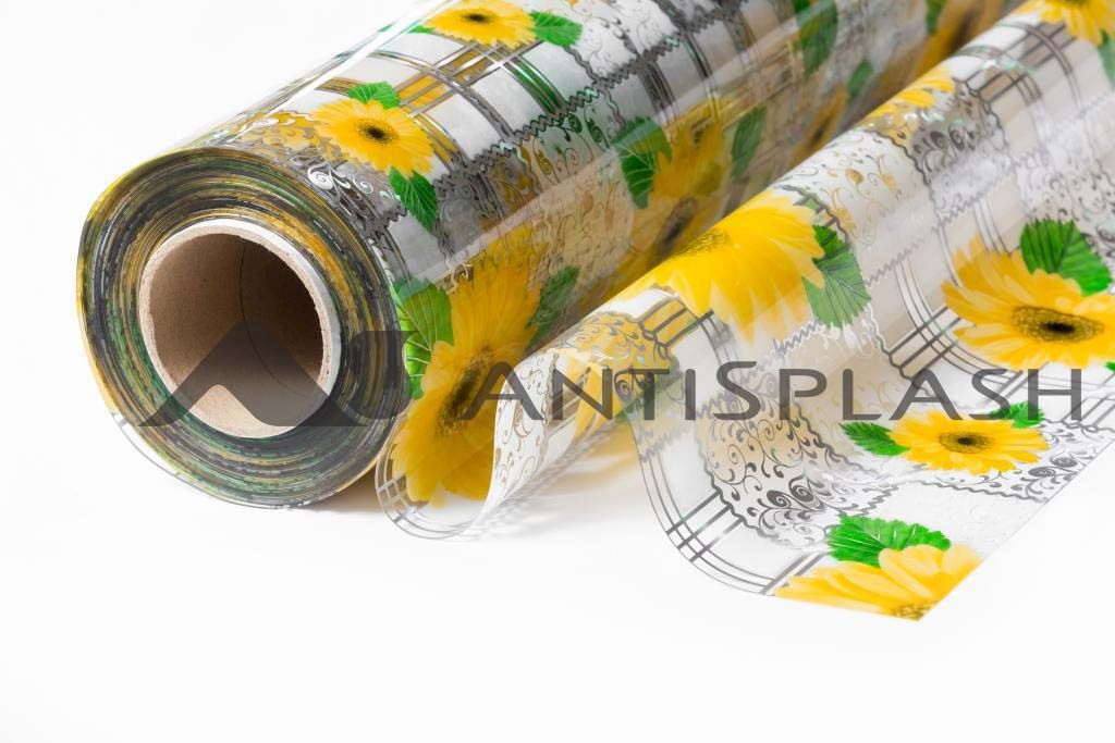 Клеенка декоративная "Жидкое стекло с рисунком" 600мм 034