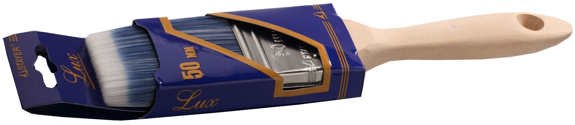 STAYER AQUA-LUX, 75 мм, 3″, искусственная щетина, деревянная ручка, для воднодисперсионных и акриловых ЛКМ, плоская кисть (01055-075)
