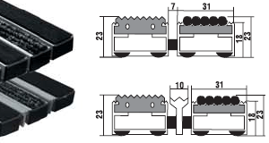 Придверная решетка «Сити», 22 мм, резина + текстиль + скребок, цветная
