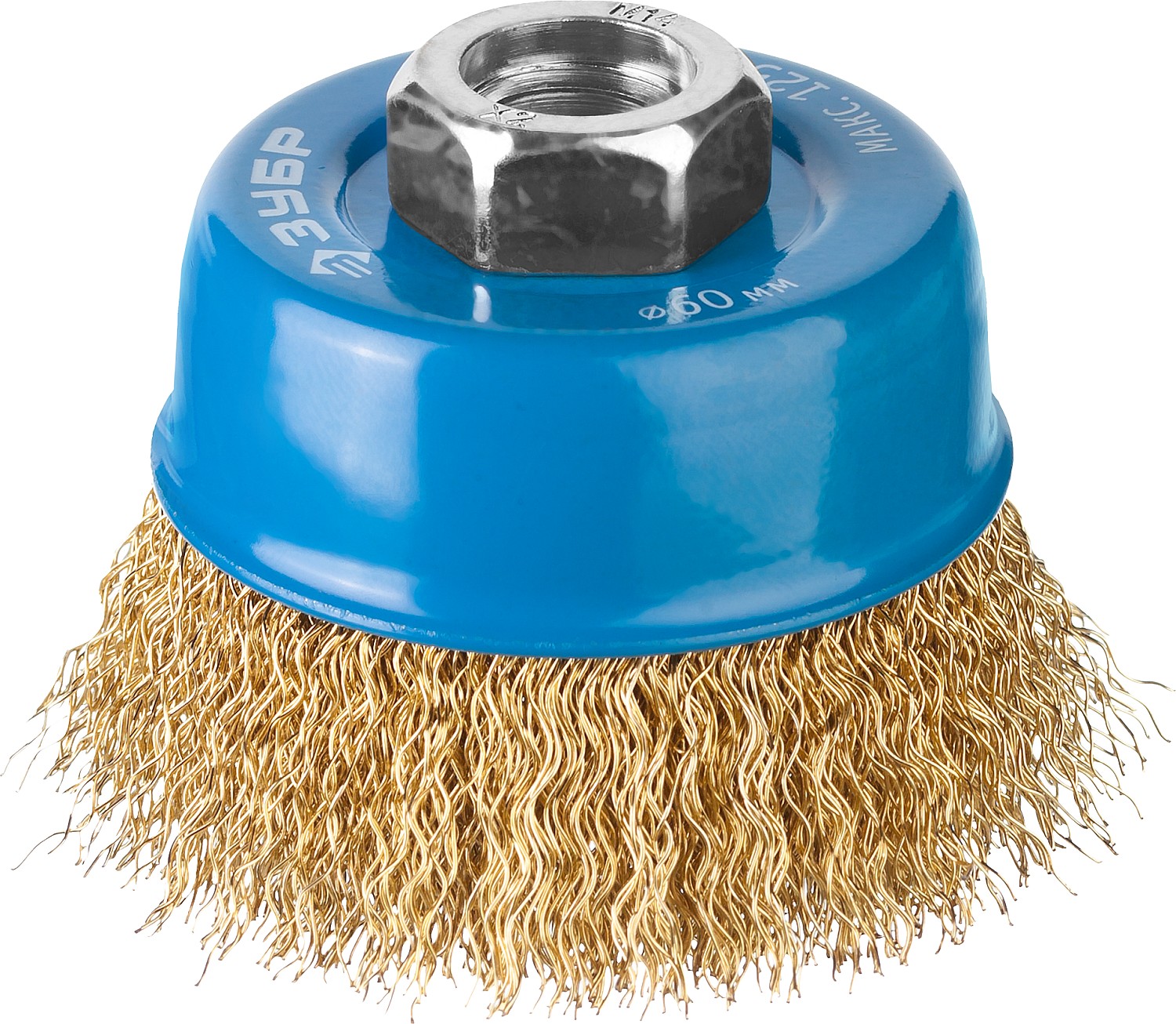 ЗУБР 60 мм, проволока 0.3 мм, чашечная щетка-крацовка для УШМ, Профессионал (3526-060)