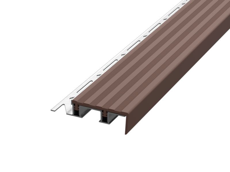 Профиль «Евроступень» 47x20x2500 мм коричневый