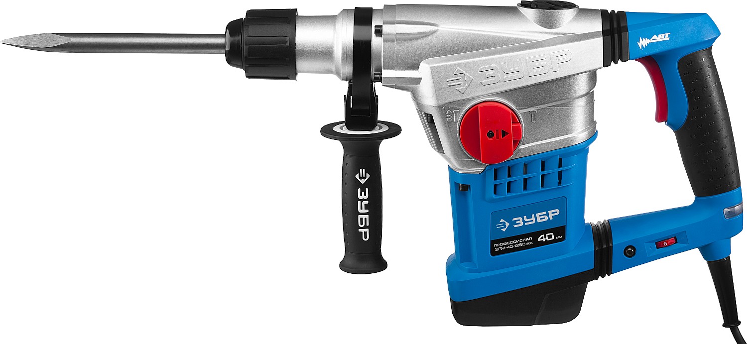 ЗУБР 40 мм, 1250 Вт, АВТ, перфоратор SDS-Max, Профессионал (ЗПМ-40-1250 ЭВК)