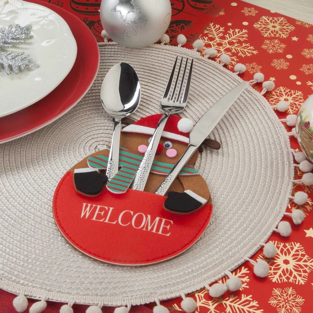 Кармашек фетровый для столовых приборов " WELCOME"