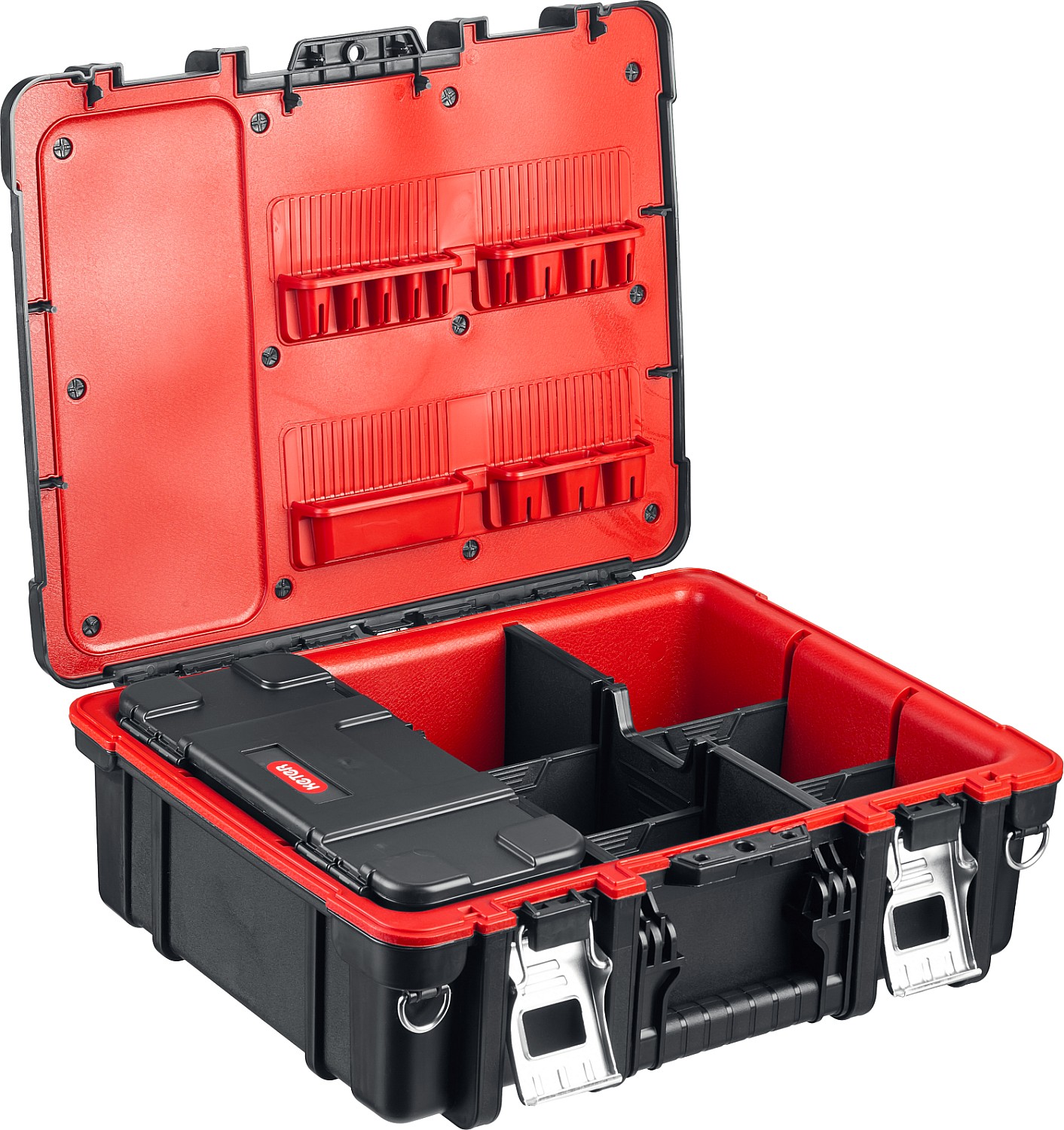 KETER TECHNICAN, 480 х 380 х 175 мм, (19″), ящик-органайзер с 9 регулируемыми ячейками + съемный внутренний органайзер с 4 ячейками (38395-19)