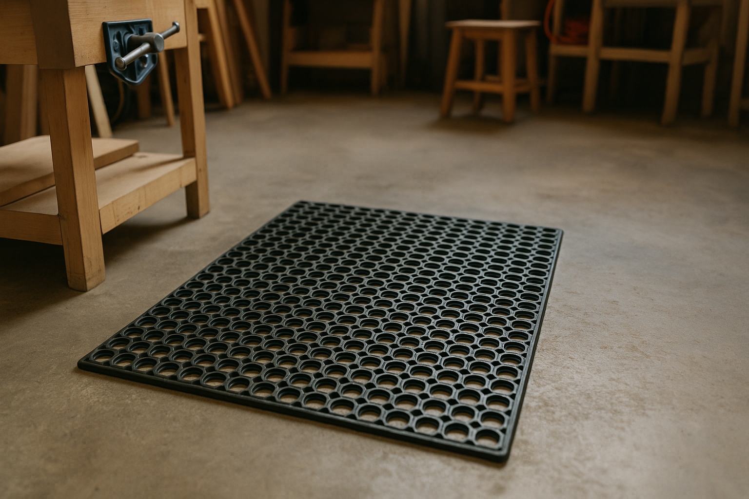 Коврик резиновый с отверстиями «Домино» 500 х 800 х 16 мм