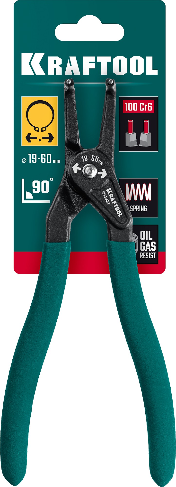 KRAFTOOL 180 мм, изогнутые губки, внешний, съемник стопорных колец (22812-4)