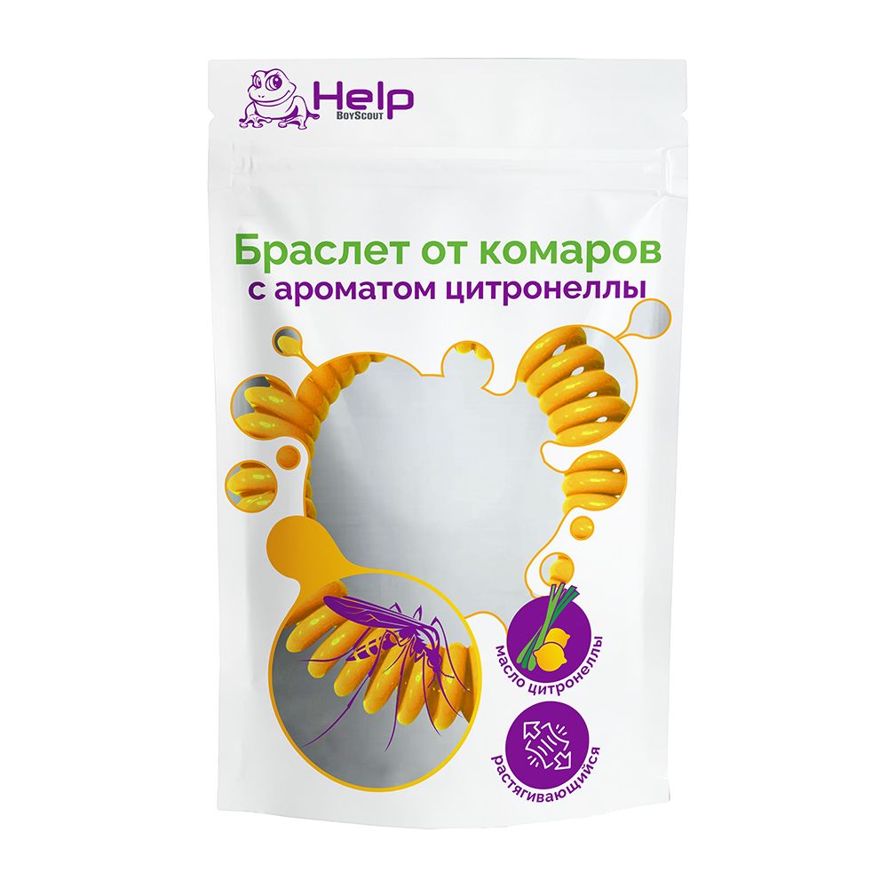 Браслет Спираль от комаров c ароматом цитронеллы в дисплей-боксе