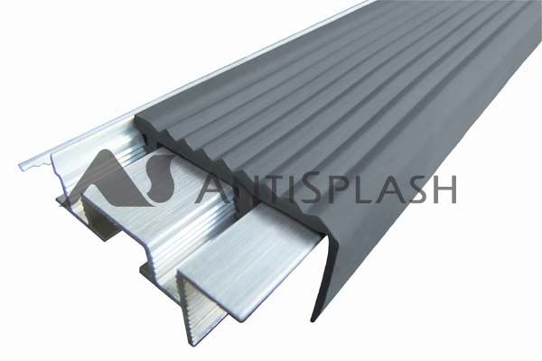 Профили закладные алюминиевые «SafeStep», серый 1,2 м