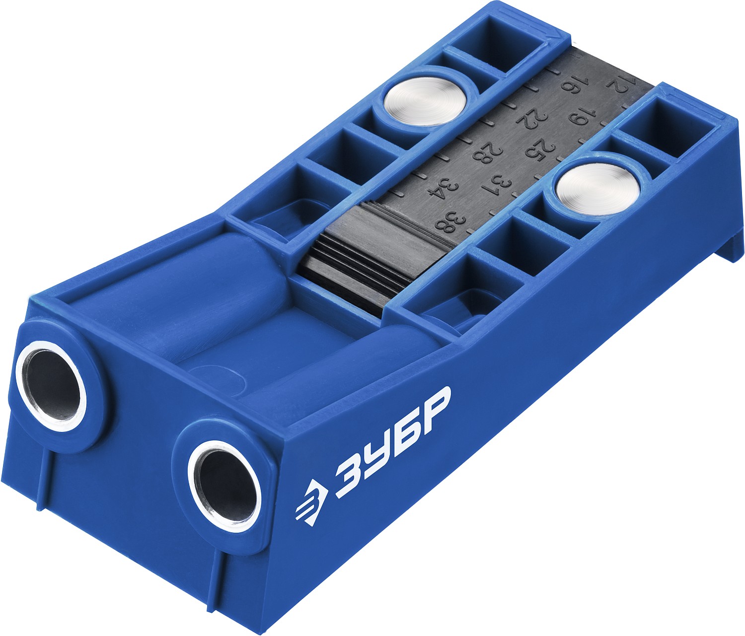 ЗУБР два отверстия, в кейсе, двойной кондуктор для глухих отверстий, Профессионал (30091)