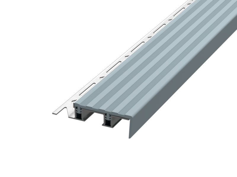 Профиль «Евроступень» 47x20x2500 мм серый