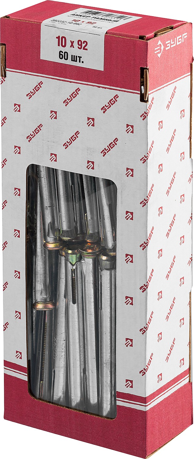 ЗУБР 10 х 92 мм, 60 шт, рамный анкер (302232-10-092)