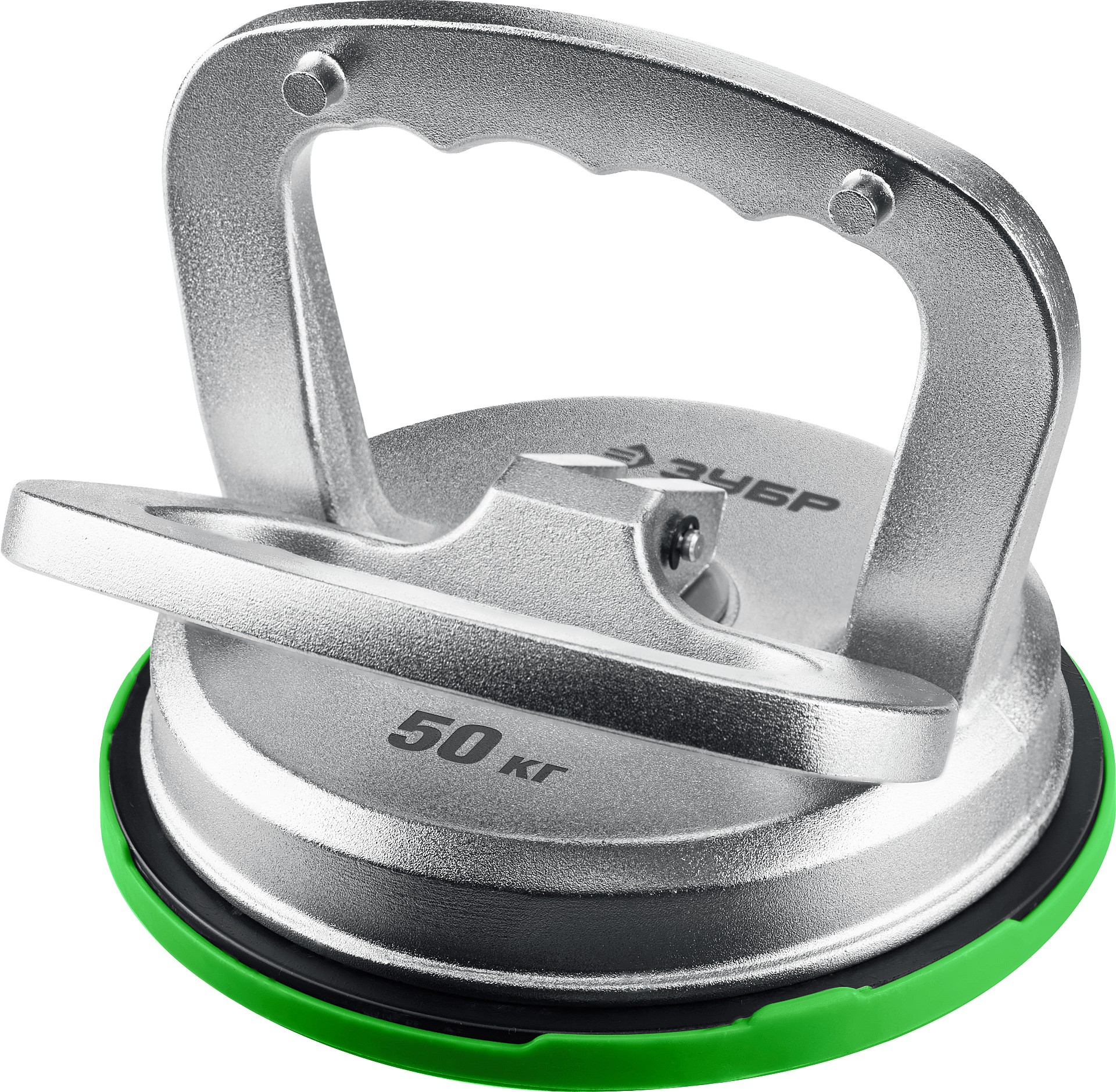 ЗУБР 50 кг алюминиевый, одинарный, стеклодомкрат на присоске, Профессионал (33723-1)