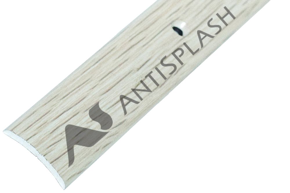 Порог алюминиевый  А-20 20х3,5x1800 мм, Дуб беленый