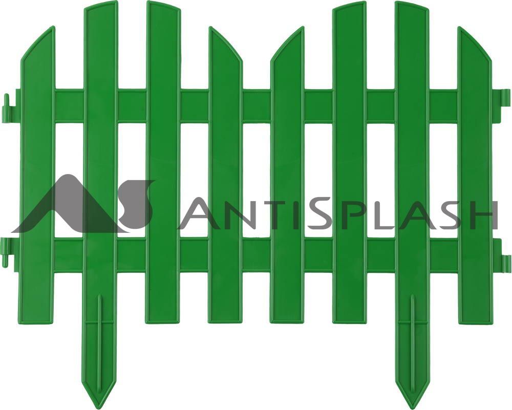 Забор декоративный GRINDA "ПАЛИСАДНИК", 28x300см, зеленый