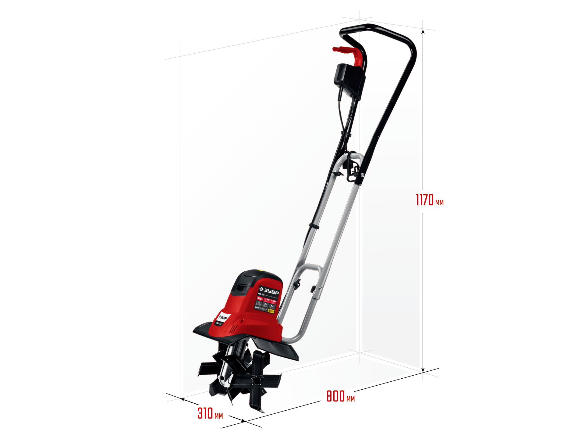 ЗУБР 900 Вт, электрический культиватор (ККД-900)