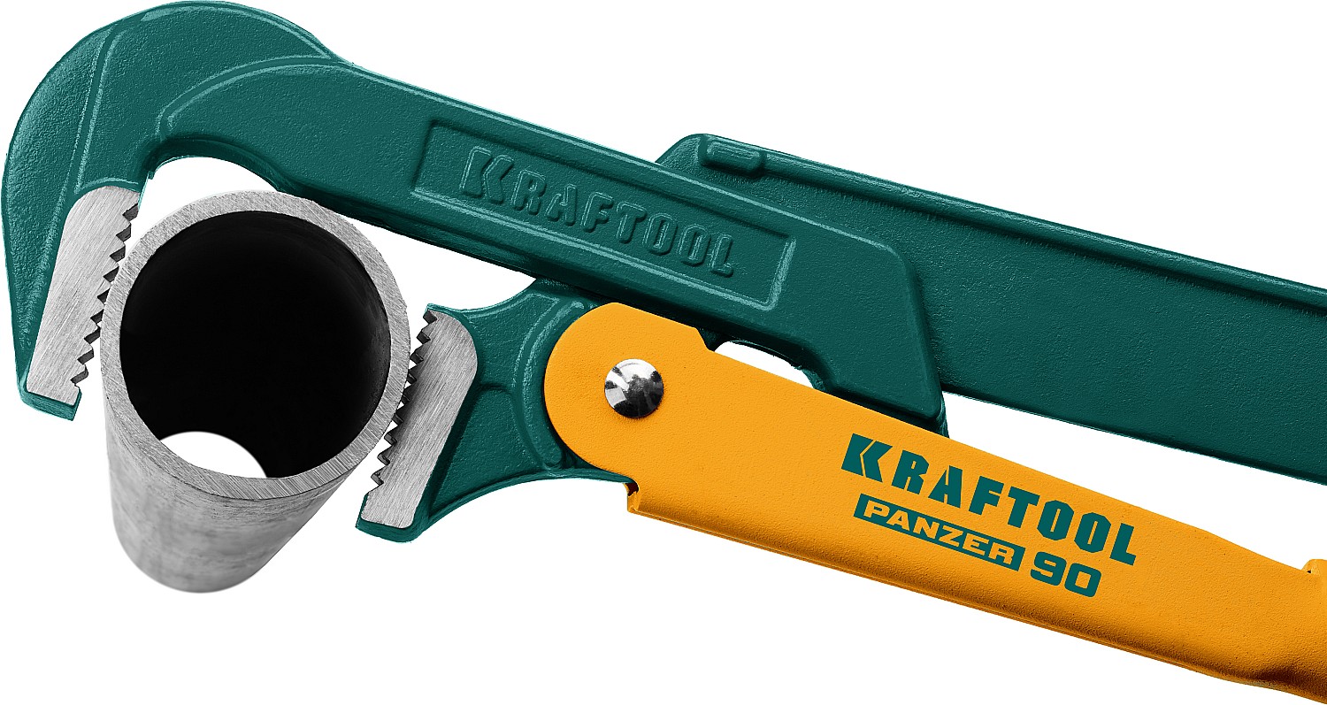 KRAFTOOL PANZER-90, №5, 4″, 745 мм, трубный ключ с прямыми губками (2734-40)