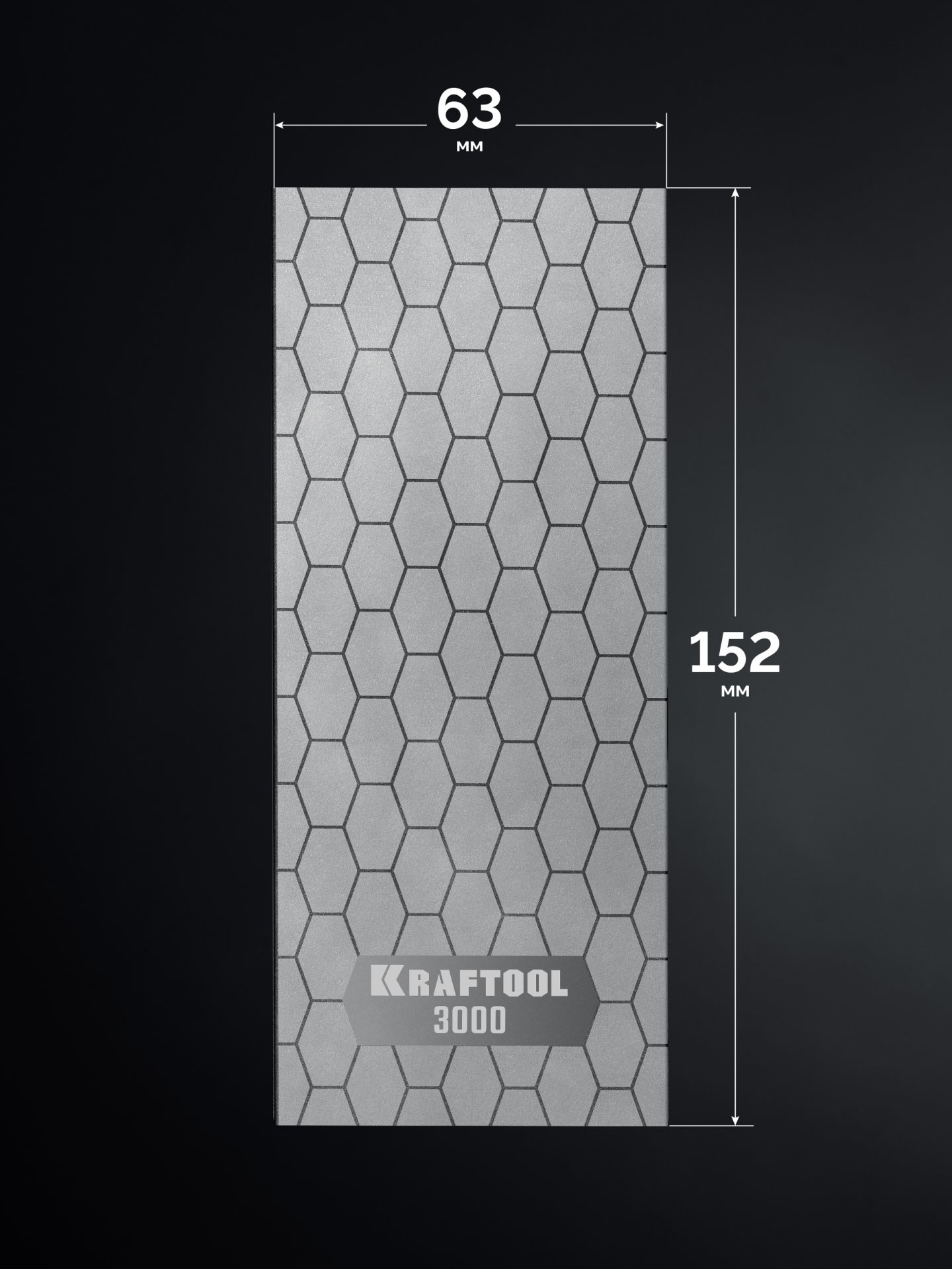 KRAFTOOL DIAMOND 63 х 152 мм, Р3000, пластина алмазная заточная (35710-3000)