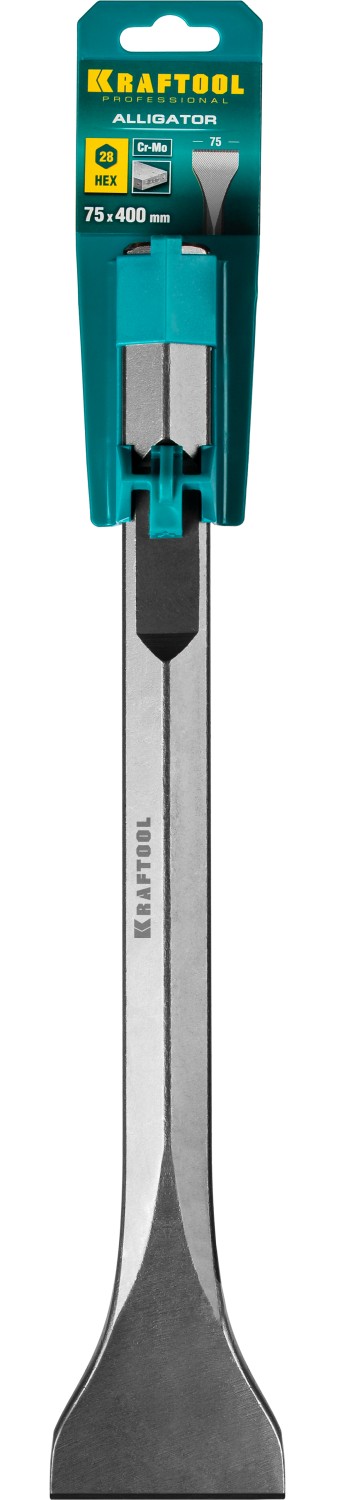 KRAFTOOL ALLIGATOR, 75 x 400 мм, HEX 28, лопаточное зубило (29341-75-400)