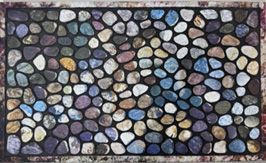 Коврик придверный флокированный "Морские камни" 45х75 см