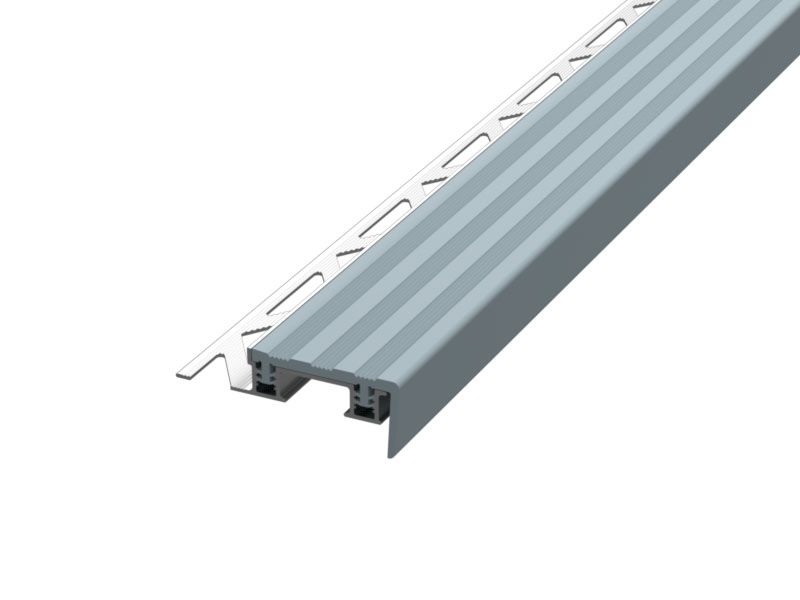 Профиль «Евроступень» Z 32x10x2700 мм серый