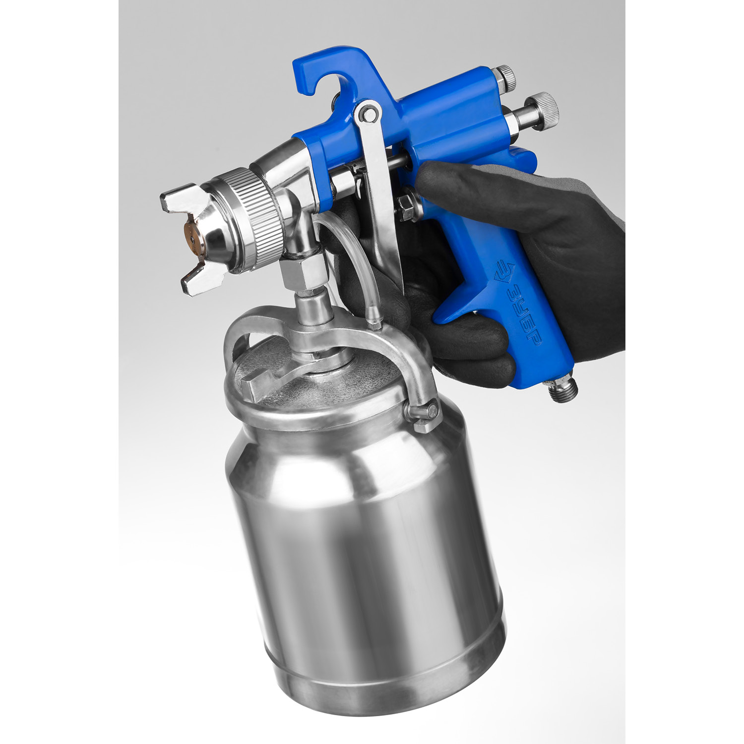 ЗУБР PRO 350N, 1.8 мм, пневматический краскопульт с нижним бачком, Профессионал (06451-1.8)