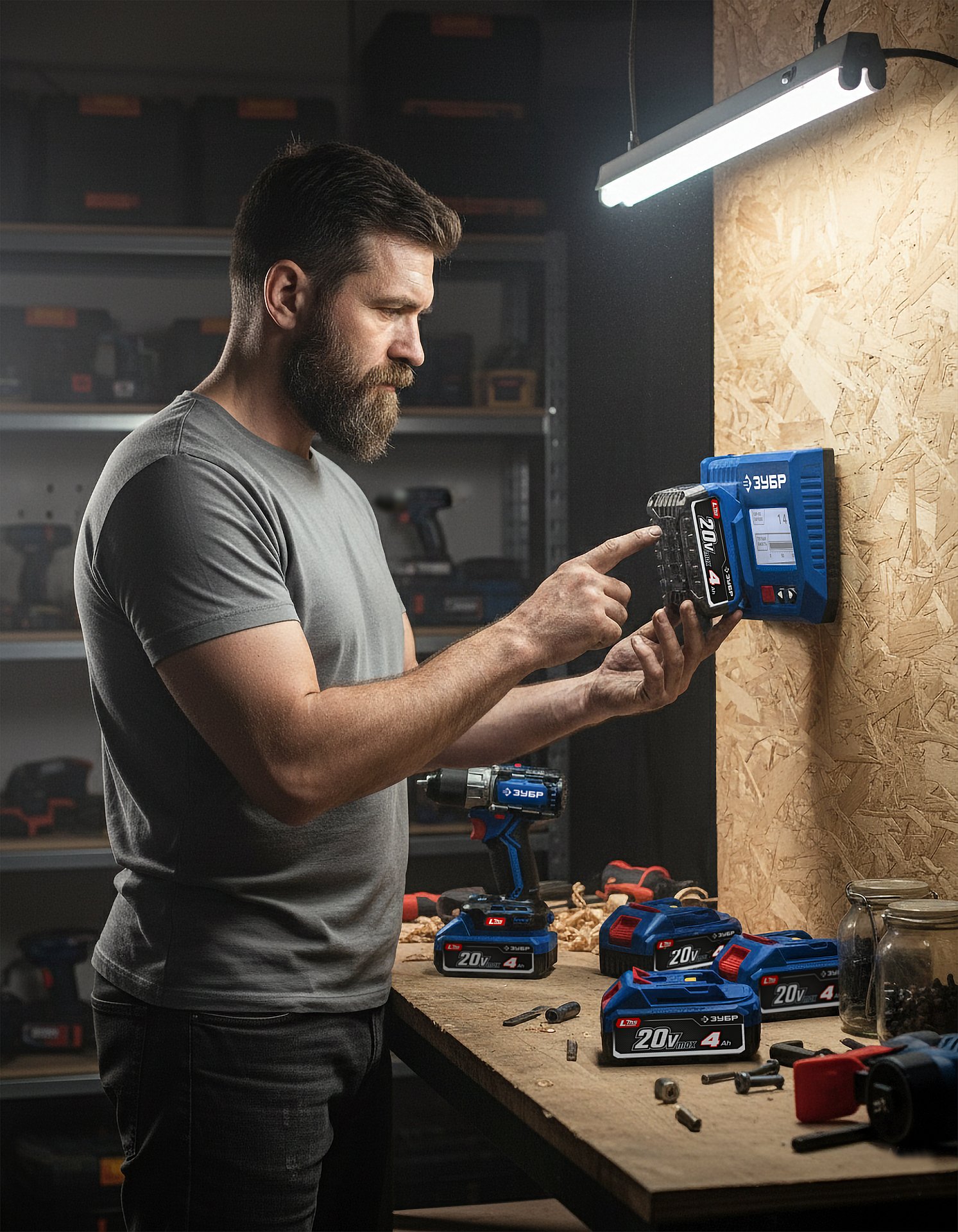 ЗУБР тестер для LMS АКБ 20В, ПРОФЕССИОНАЛ (TD-20)