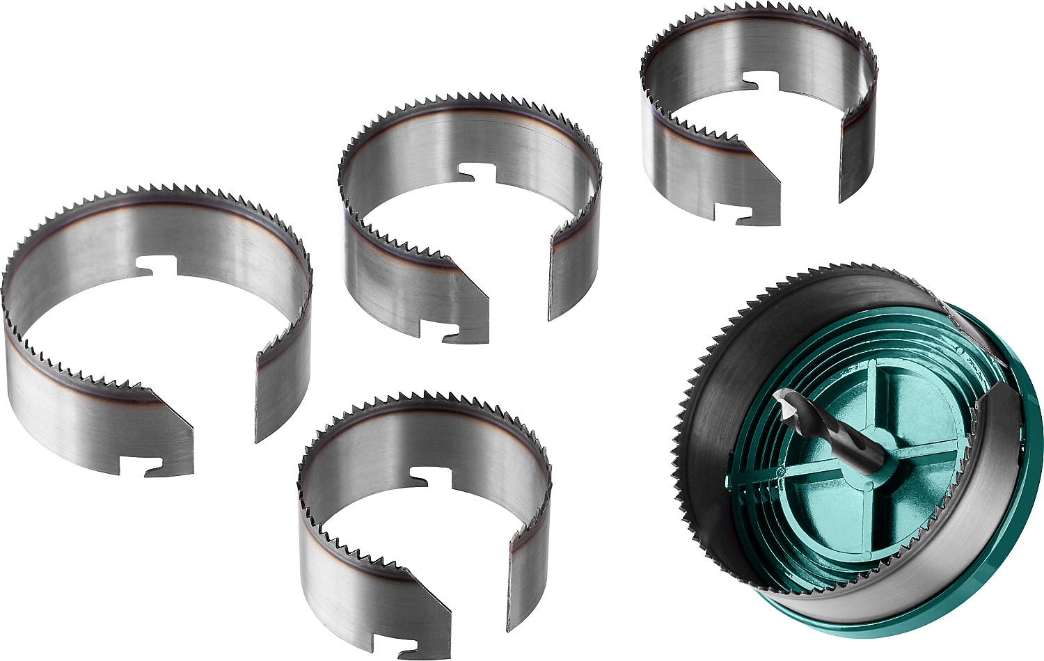 KRAFTOOL 5 шт, (68-74-80-90-100 x 32 мм), наборная кольцевая пила по дереву (29584-H5-32)