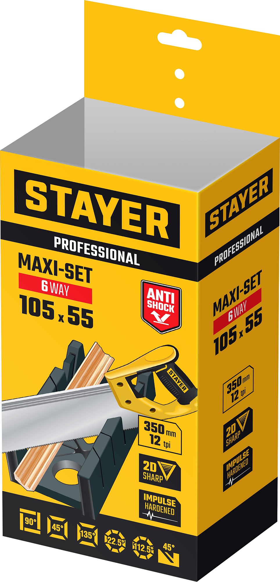 STAYER 100 х 55 мм, 350 мм, пластиковое стусло с пилой, Professional (15395-35)