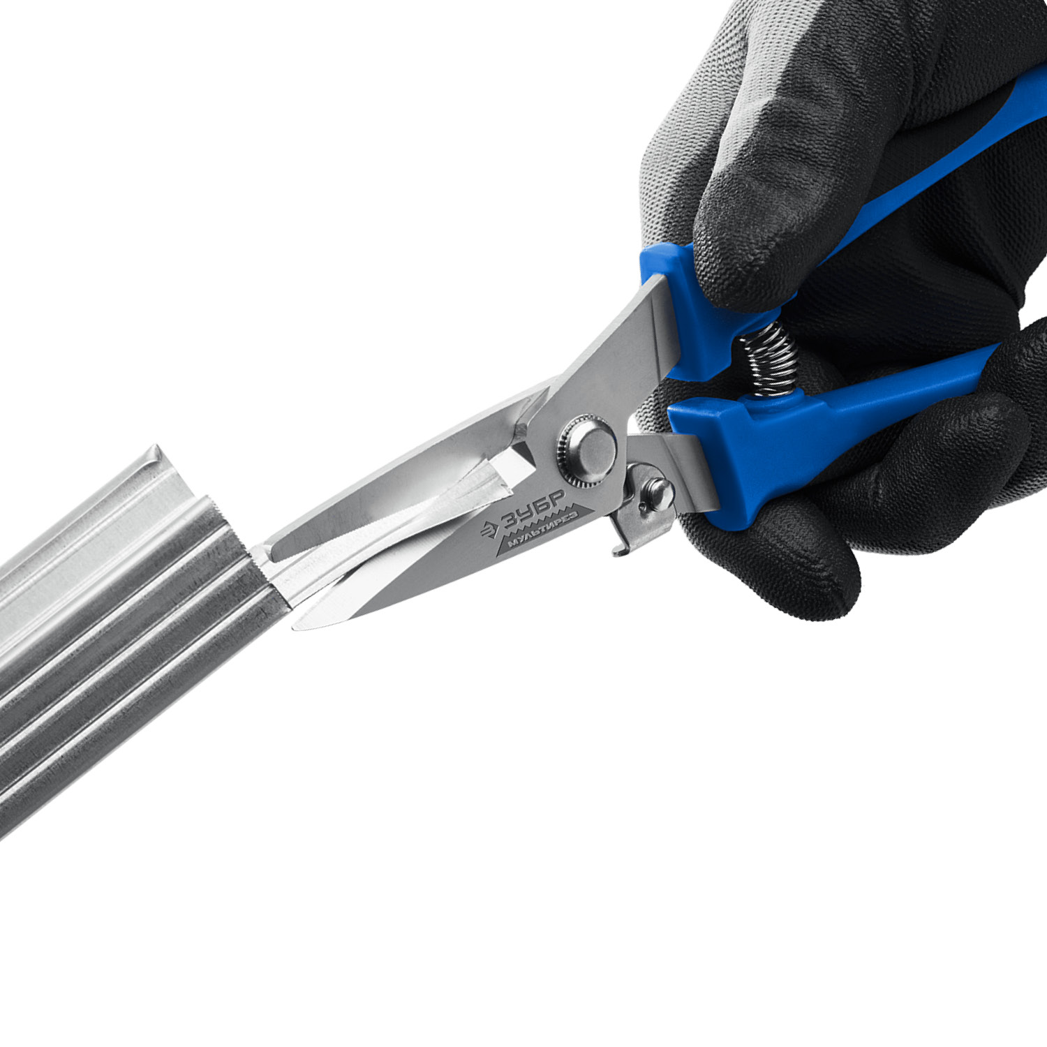 ЗУБР МУЛЬТИРЕЗ, 200 мм, универсальные технические ножницы, Профессионал (23215)