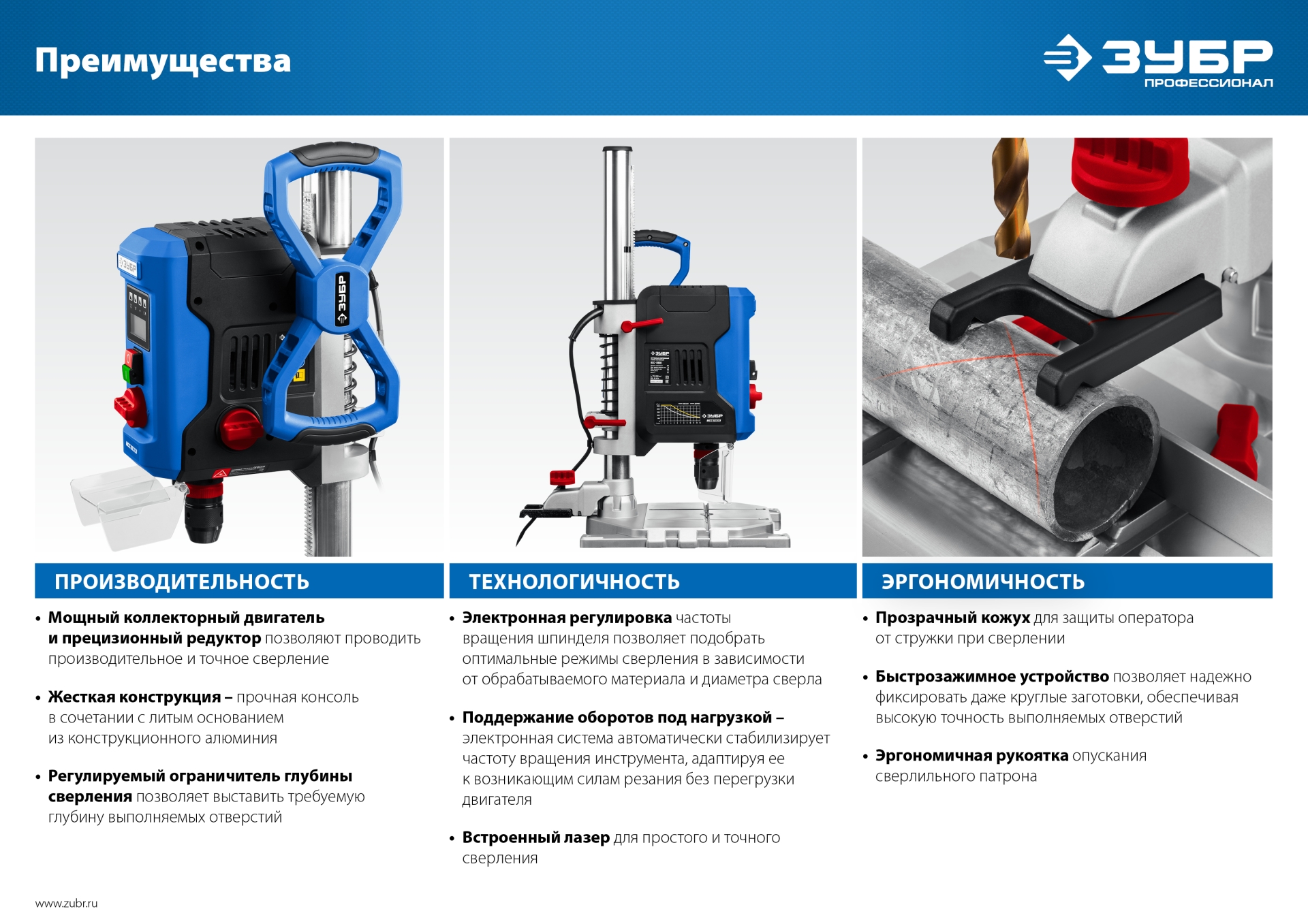 ЗУБР 750 Вт, 13 мм, вертикально - сверлильный станок, Профессионал (ВСС-П750)