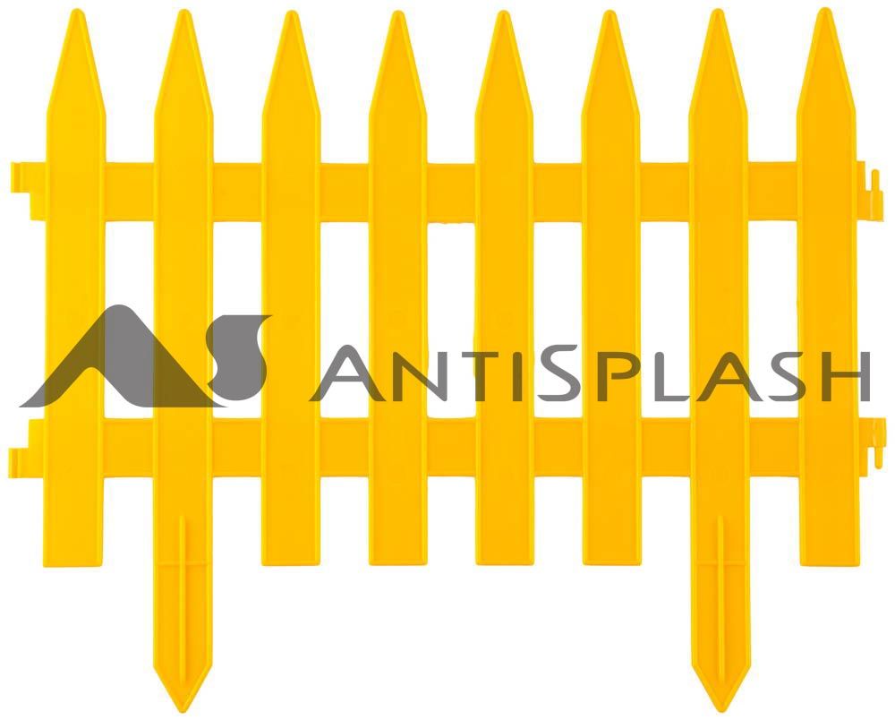 Забор декоративный GRINDA "КЛАССИКА", 28x300см, желтый