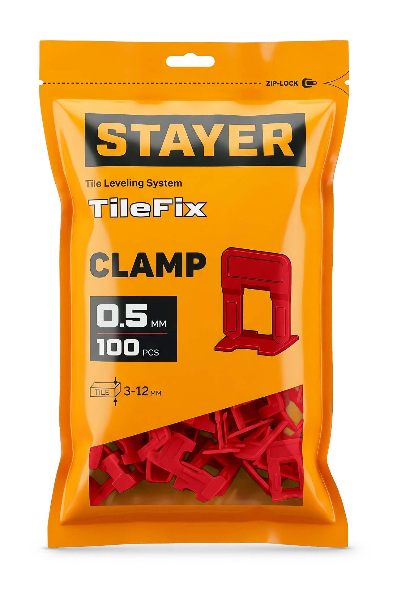STAYER СВП TileFix, 0,5 мм, 100 шт, система выравнивания плитки ″ворота″ (33844-100)