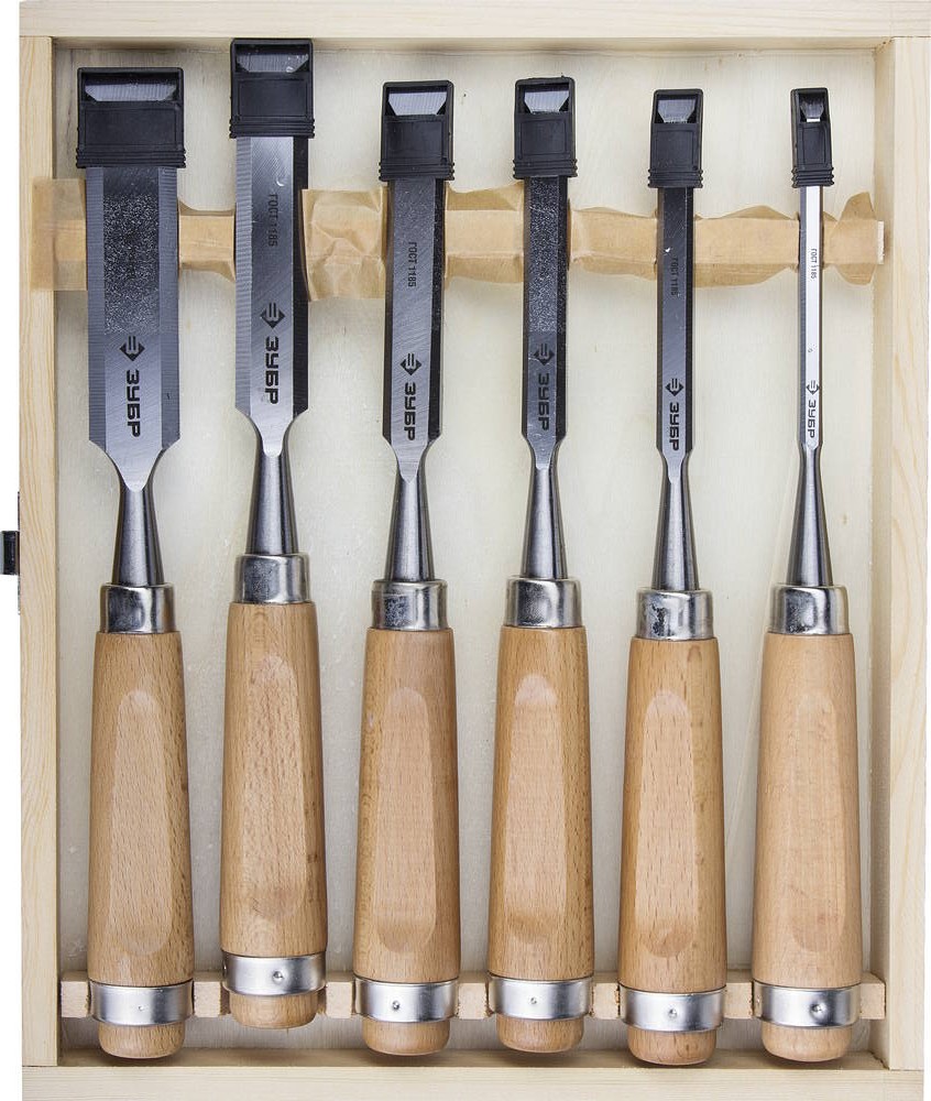 ЗУБР Классик, СТ-500, 6 предм, набор стамесок - долот (18096-H6)
