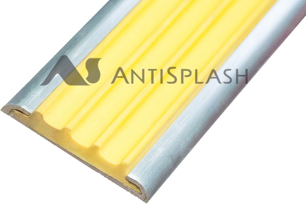 Алюминиевая Полоса с резиновой вставкой АП-32 Евро, 2500мм желтый