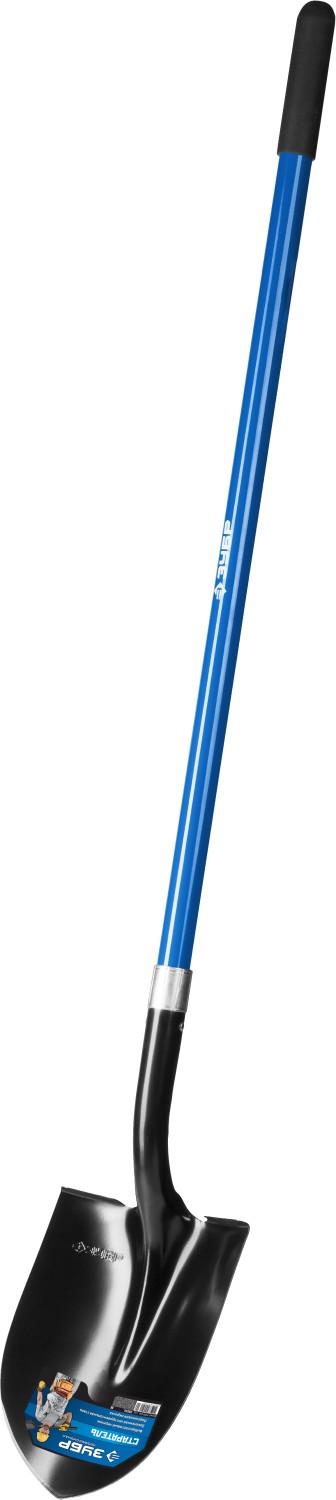 ЗУБР СТАРАТЕЛЬ, 141 см, фиберглассовый черенок, штыковая лопата тип- ЛСГ, закаленное полотно, Профессионал (39545)