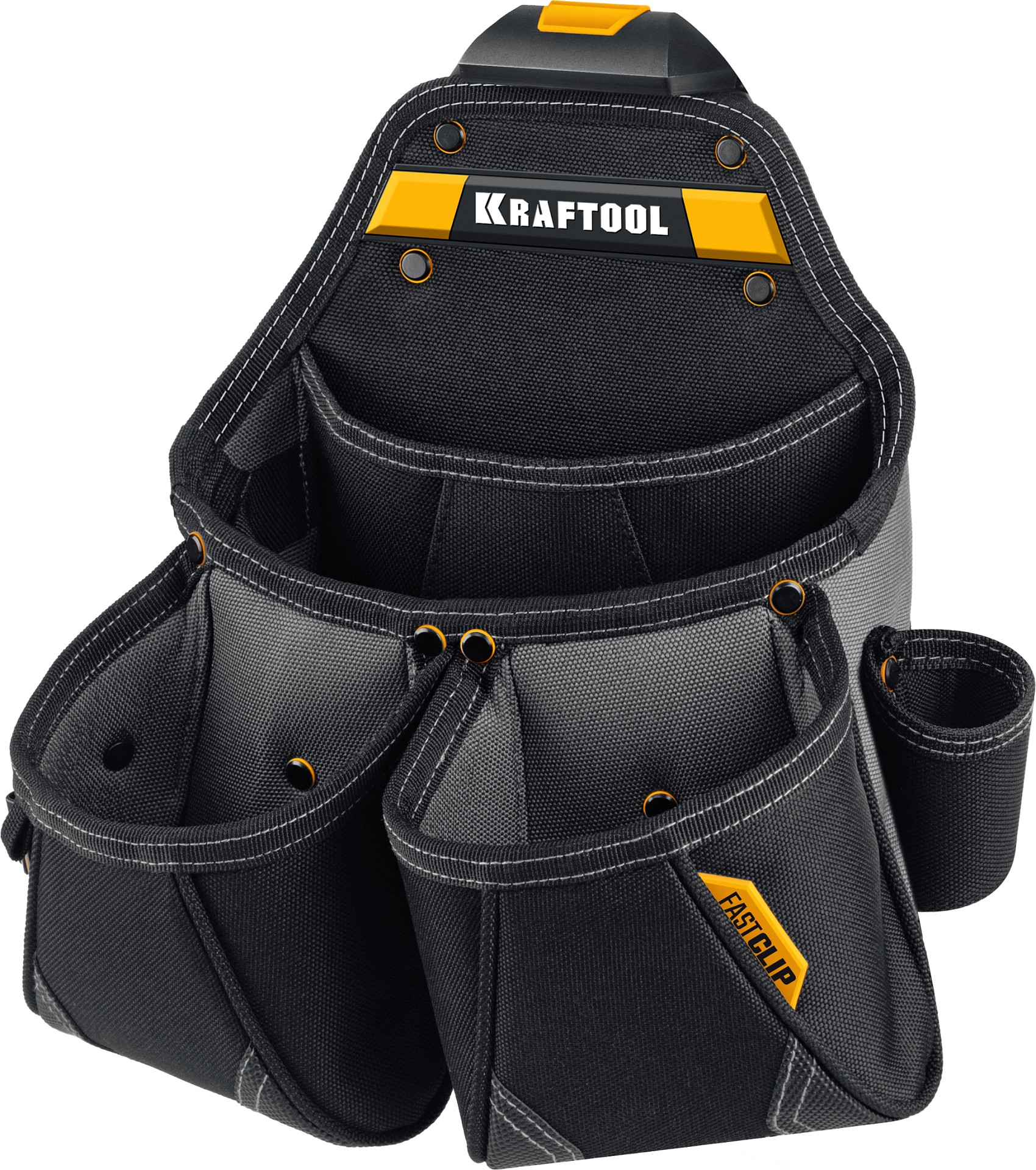 KRAFTOOL KBS-5 пояс монтажника, в комплекте: пояс монтажника, подтяжки и 3 сумки (38760-5)