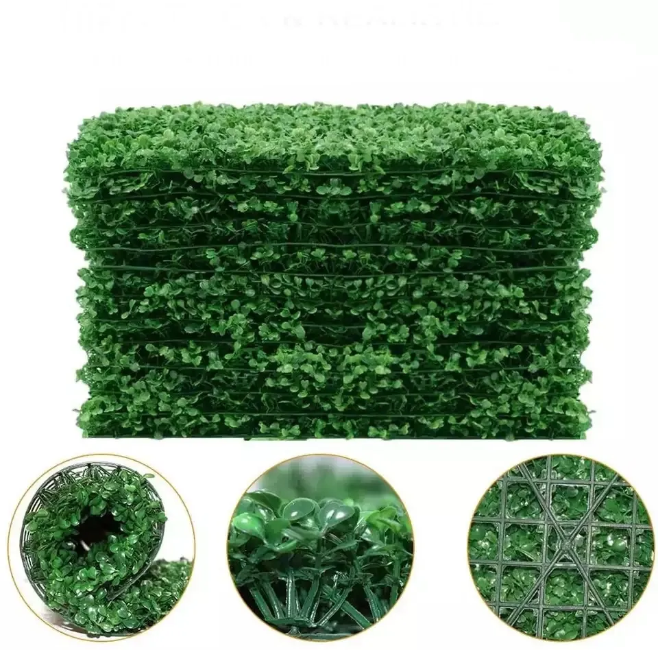 Искусственная изгородь "Самшит"(Милан) 308, 40х60 см ( Темно-зеленый)