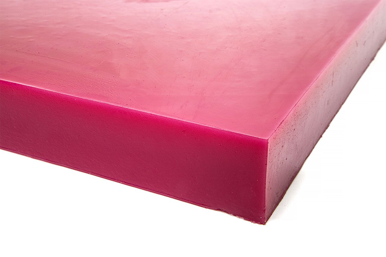 Полиуретан листовой 50 мм (500х500 мм, 15.7 кг, красный) Россия