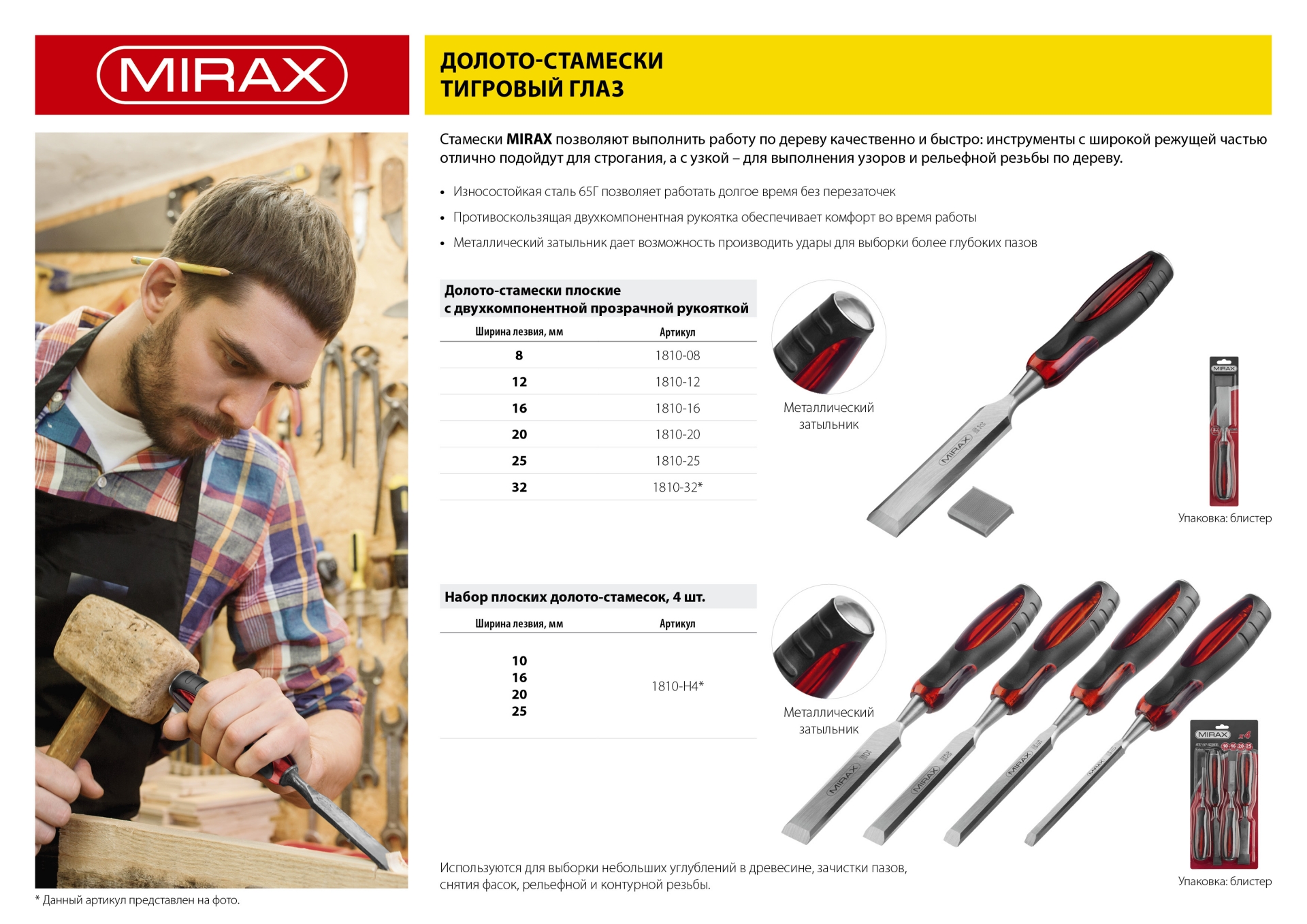 MIRAX 20 мм, стамеска-долото (1810-20)
