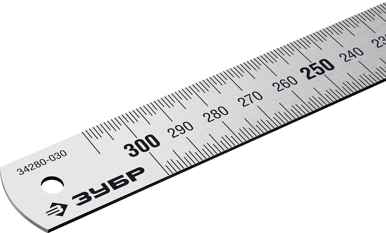 ЗУБР Про-30, длина 0.30 м, усиленная нержавеющая линейка, Профессионал (34280-030)