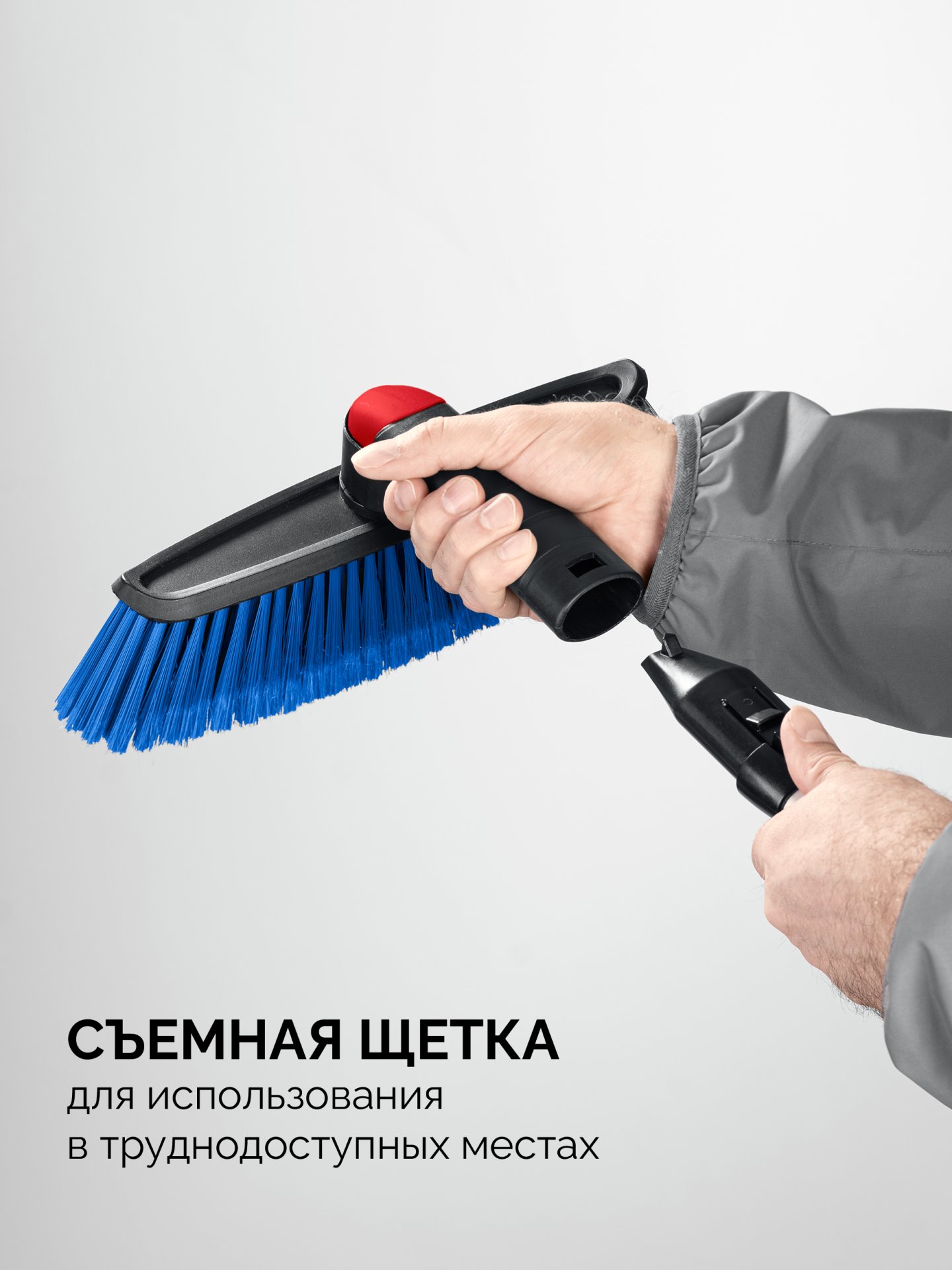 ЗУБР телескопическая щётка с поворотной головой от снега автомобильная, 860-1210 мм, Профессионал (61062)