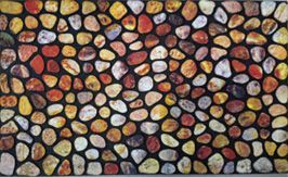 Коврик придверный флокированный "Галька" 45х75 см